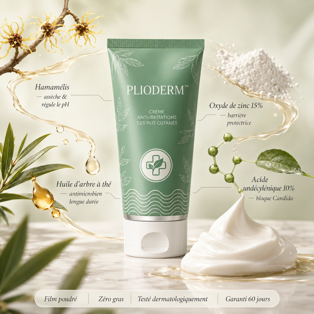 Plioderm™ — Crème Anti-Irritations des Plis Cutanés