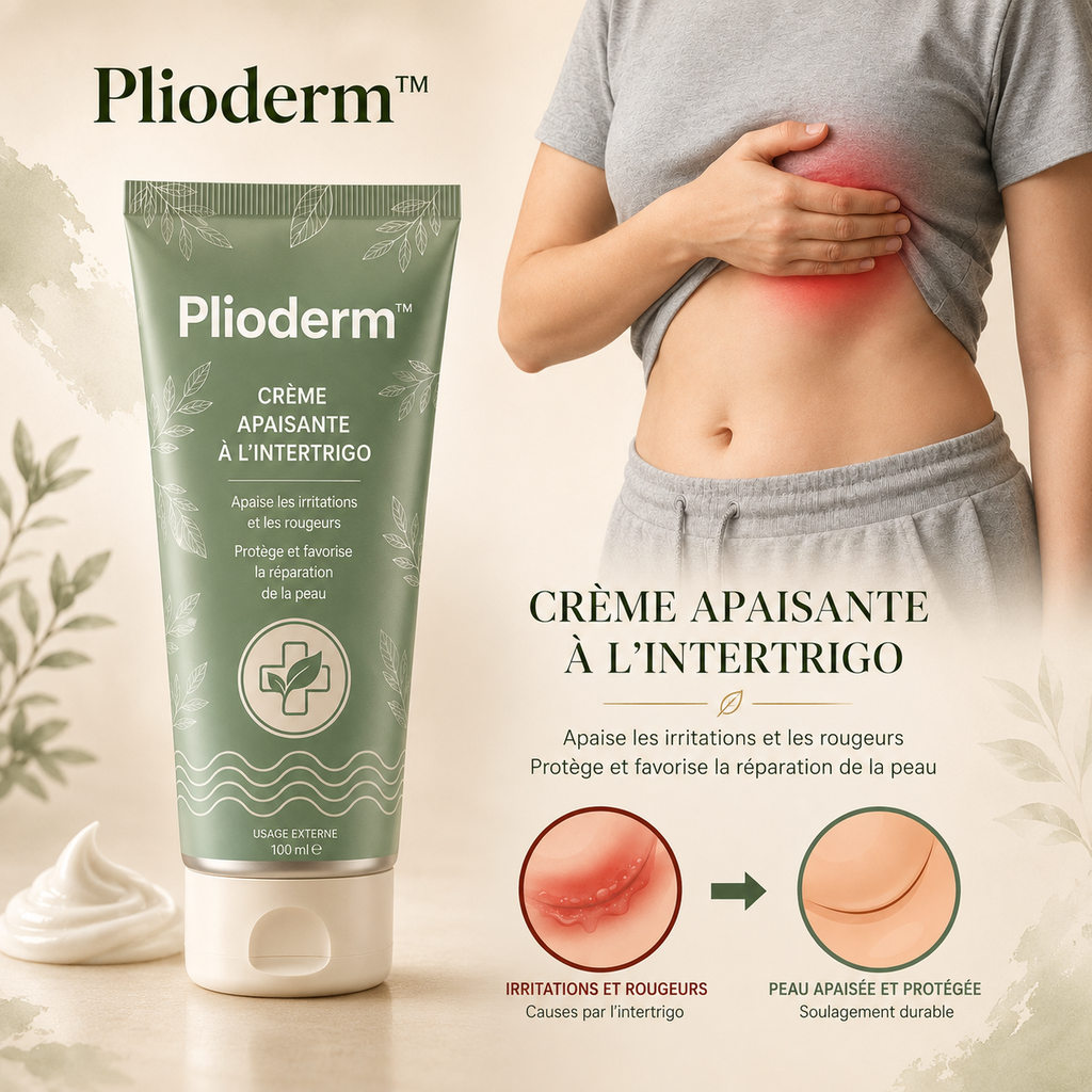 Plioderm™ — Crème Anti-Irritations des Plis Cutanés